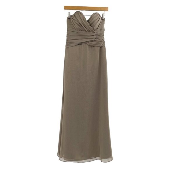 Alvina Valenta Dresses & Skirts - Alvina Valenta Taupe Sweetheart Neck Prom Chiffon Bridesmaid Dress Womens Size 6